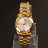 Women Chain Wrist Watch Golden White R
